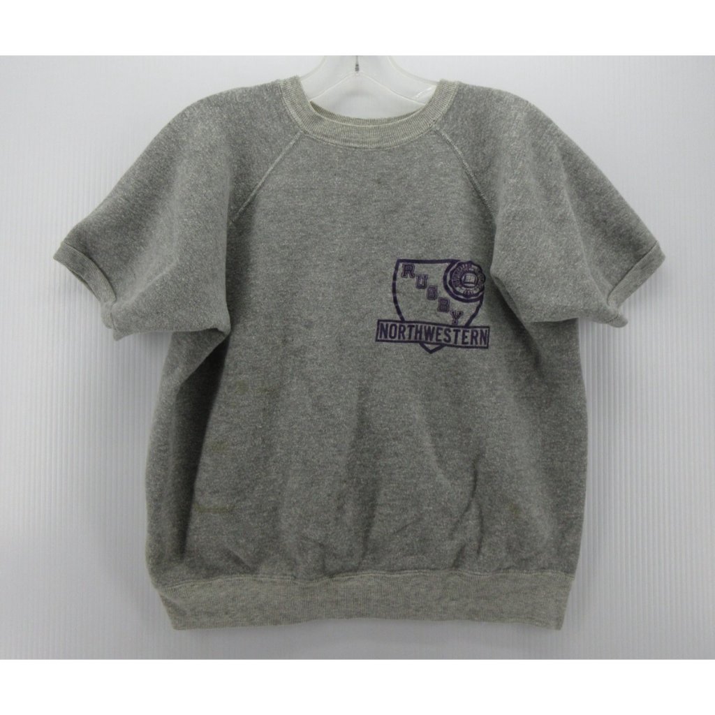 Vintage Northwestern Wildcats Sweatshirt 70s Rugby Small Crewneck Knit*